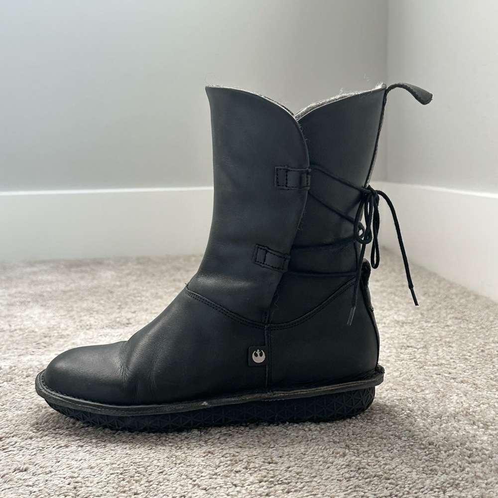 Star Wars black Rey boots by Po-Zu